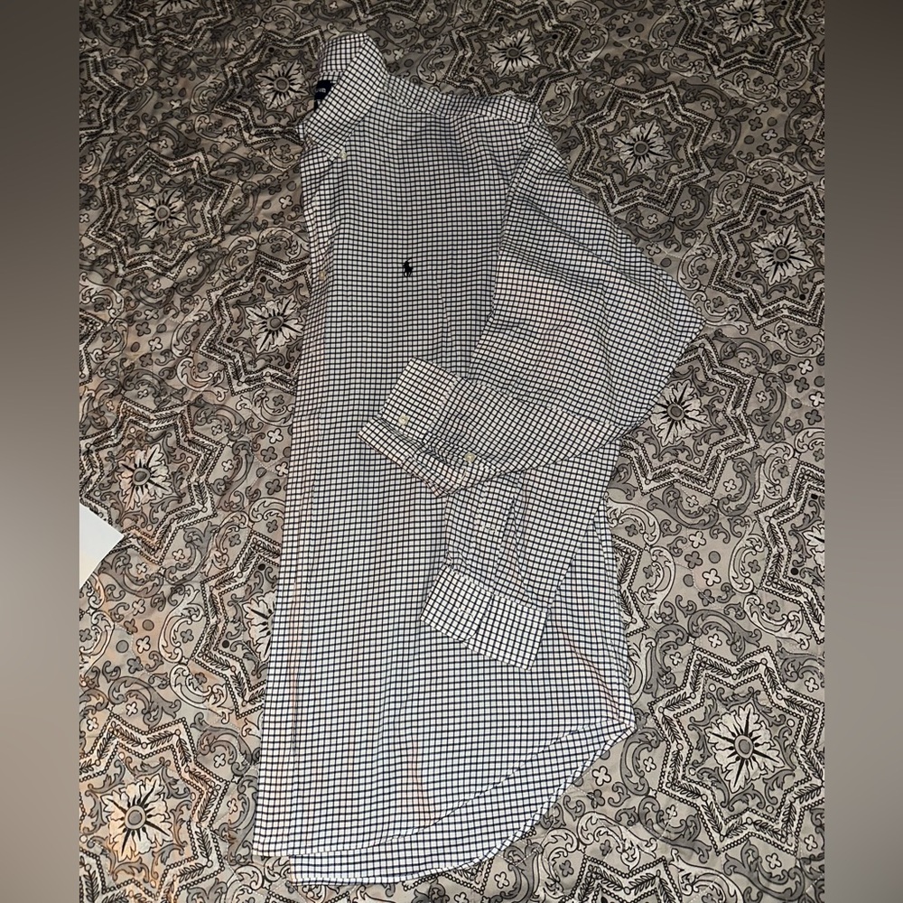 Ralph Lauren Black and White Checkered Shirt